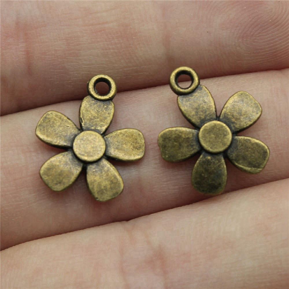 

Маленькие подвески-цветы, мужские украшения, элегантная фурнитура A06-20pcs-17x14mm