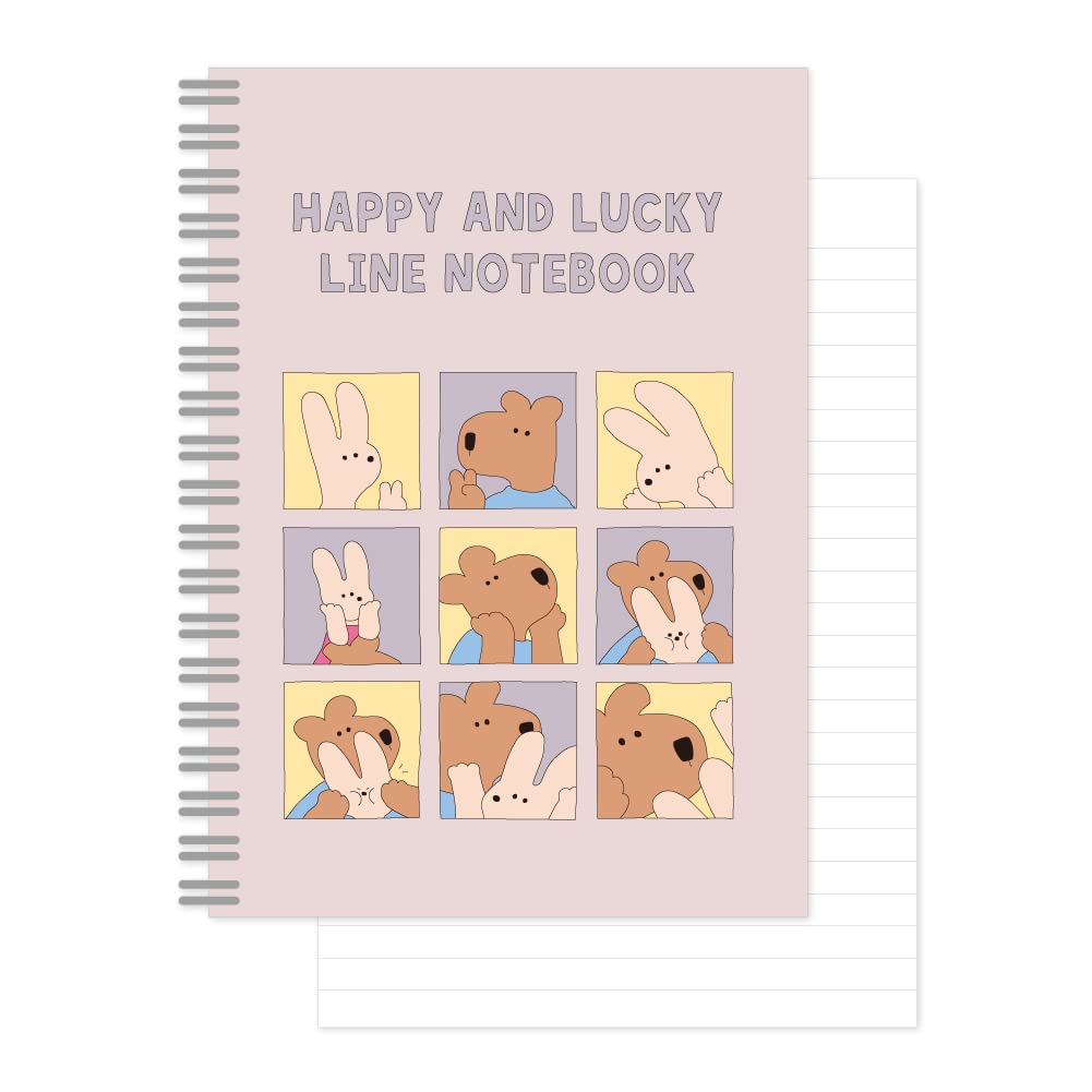 

Monolike Happy and Lucky A5 Line Spiral Notebook, Photo Booth - Happy and Lucky Line Spiral Notebook Photo Booth, Hardcover, 128 Pages