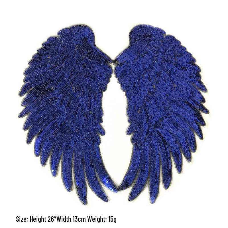 

Wing-Shaped Sequin Embroidered Patch - DIY Clothing Decoration