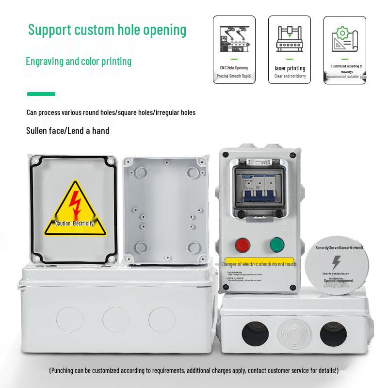 Outdoor ABS Plastic Waterproof Junction Box, Dustproof Cable Distribution, Rainproof R-Type Monitoring Box.