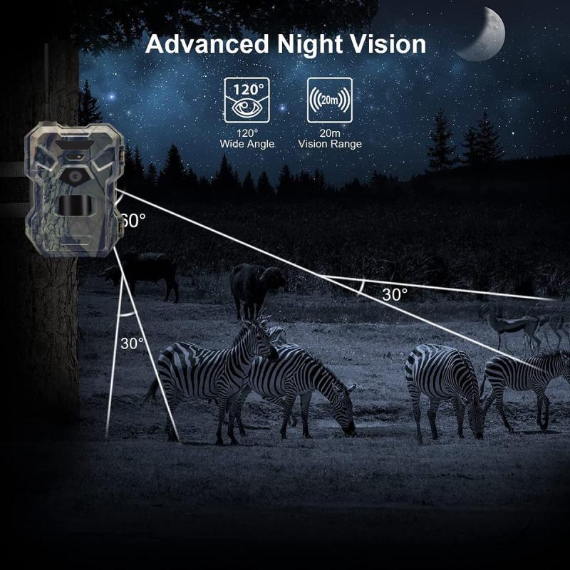 Outdoor 4g 30mp Hd 2k App Control Night Vision Trap Game 120 Degree Hunting Trail Cam Wireless Cellular Wildlife Camera Cam