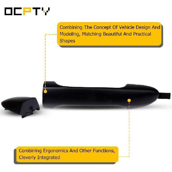 OCPTY Door Handle Exterior Rear Driver Left Side Replacement Fit 2005-2009 for Kia Spectra Spectra5 Outside Door Handle Black