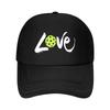 Pickleball Love White Lettering Baseball Cap Anime Luxury Caps Hat Luxury Brand Snapback Cap Womens Golf Wear Mens