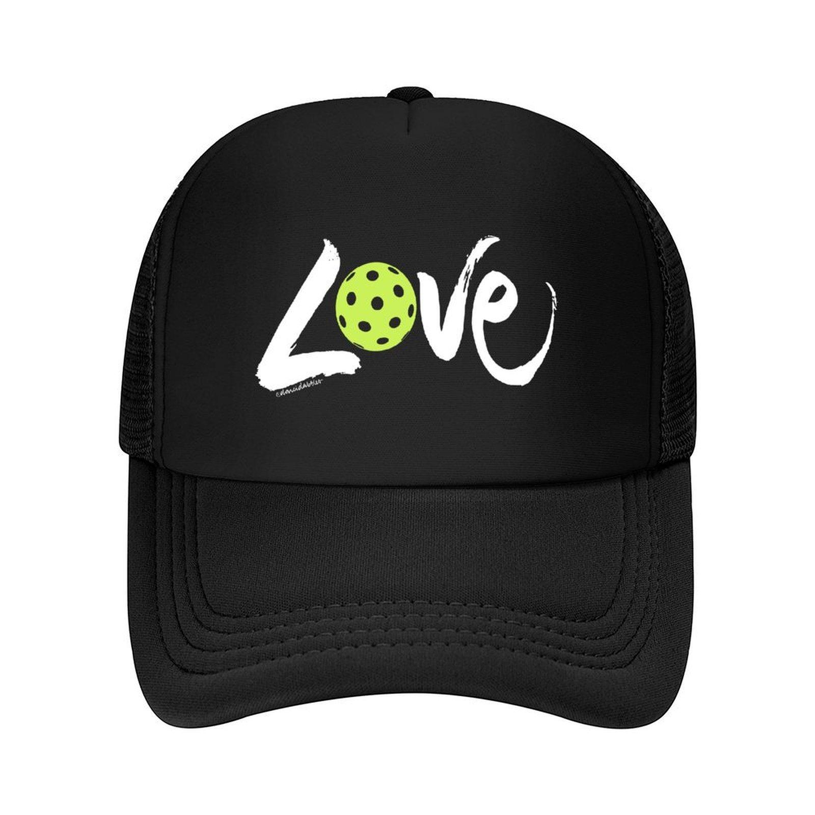 

Pickleball Love white lettering Baseball Cap Anime luxury caps Hat Luxury Brand Snapback Cap Womens Golf Wear Mens