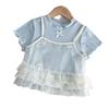 Cute Girls Summer Outfit Set Trendy Short Sleeve T Shirt Two Piece Clothes For Baby Toddler Kids Fashionable Casual Wear