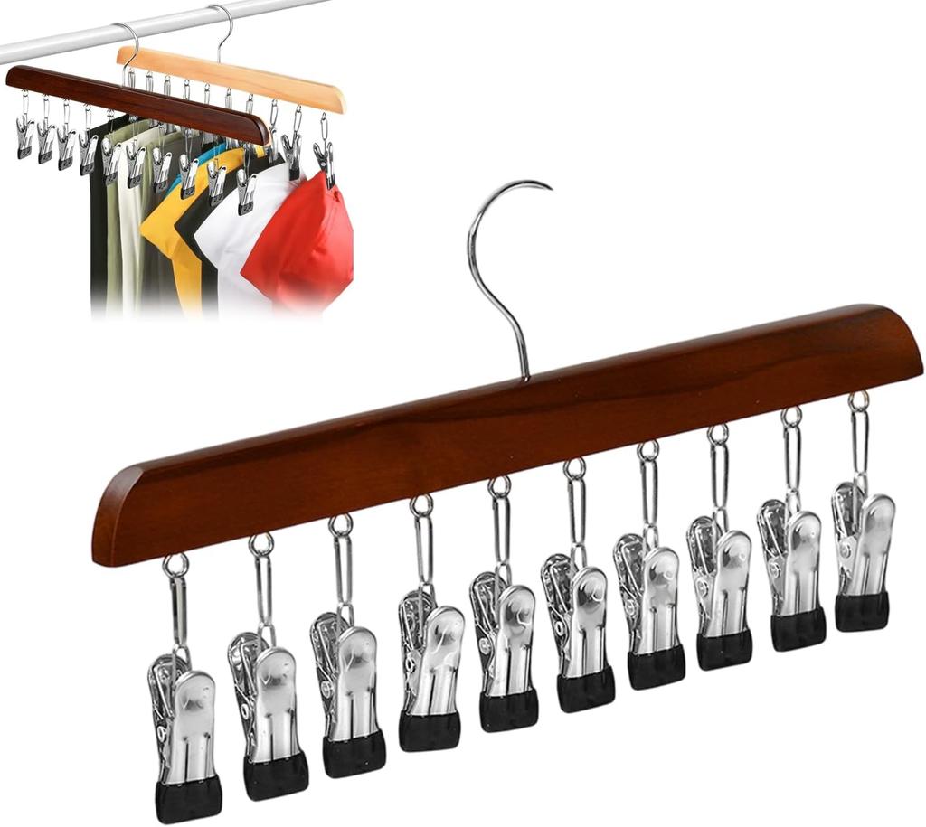 Hanging Closet Organizer 360&Deg; Rotating Multi Clip Hanger Space Saving Hanger Sturdy Portable Hanger For Rvs Dormitory