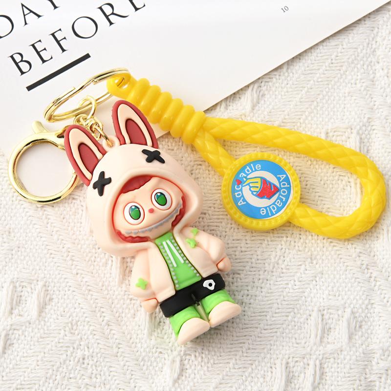 Cartoon Keychain Soft Rubber Doll Little Sheep Schoolbag Small Pendant