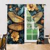 Versatile Polyester Transparent Curtains Home Decoration Dragonfly Use Bedrooms Living Rooms Set Of 2 Made Great Room Decor