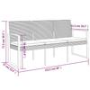 3 Seater Garden Bench with Cushions Dark Grey PP Rattan