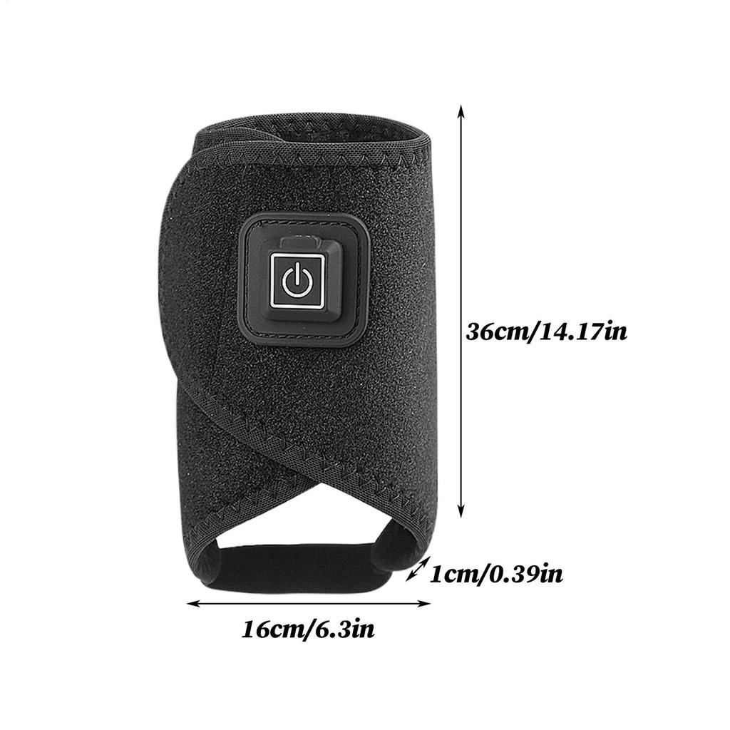 Almohadilla térmica para tobillo, manga transpirable ajustable, almohadilla térmica USB para pies, para entrenamiento diario, fitness de mujeres, caminar, hombres
