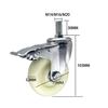 4 Pack 3" Threaded Stem Casters, M14 M16 M20 Locking Caster with Bearing, Trolley Furniture Swivel Castor, Heavy Duty Nylon Castors for Industrial,