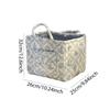 Pastoral style Fabric Storage Basket with Handle Quilted Laundry Hampers Big Capacity Portable Underwear Sorting Basket for Home
