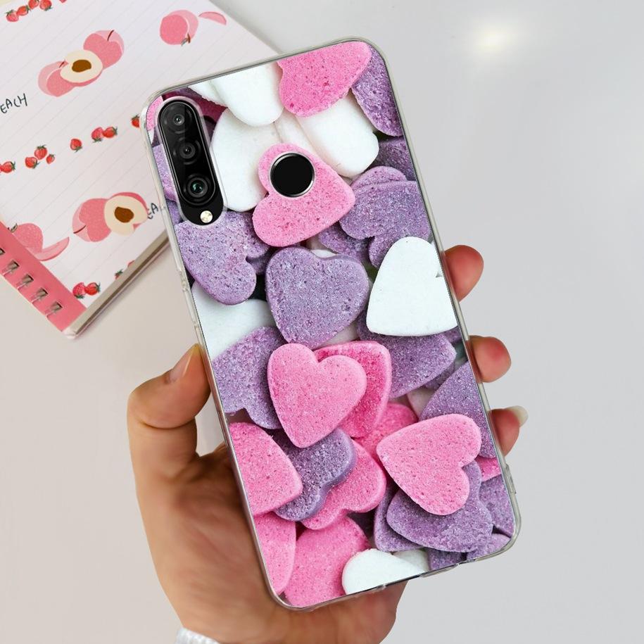 For Huawei P30 Lite Case 2020 Fashion Flower Bumper Soft Silicone Clear Cover For Huawei P30 Lite Pro Fundas P 30 P30Lite Hoesje