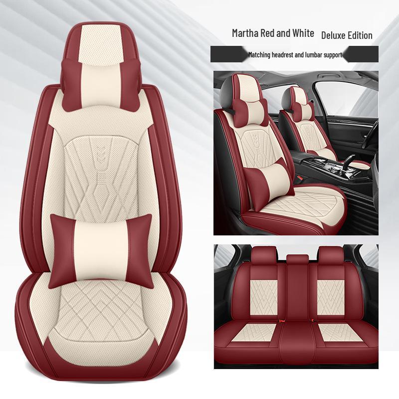 Universal Leather Car Seat Cushion: Durable, Full Wrap, All-Season Cover for Small Cars, SUVs, and Sedans