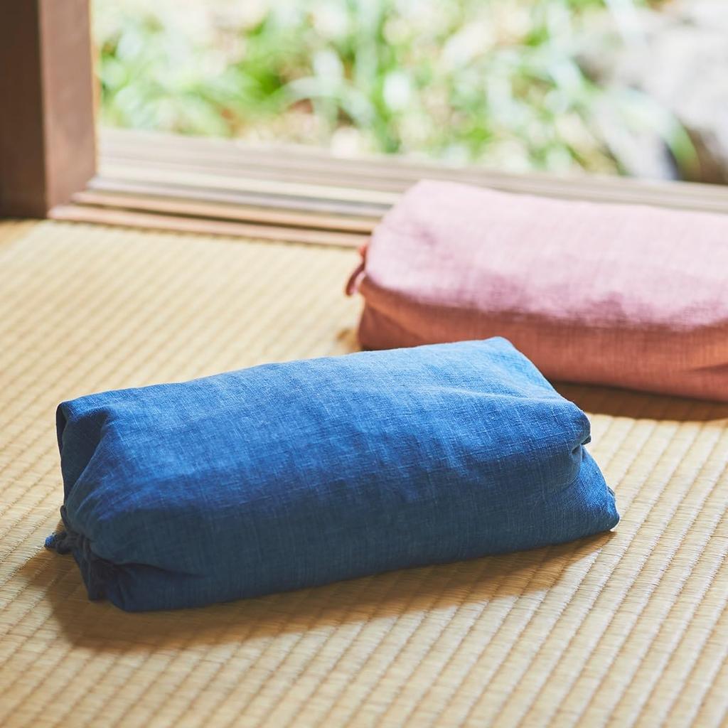 Ichida Shoten Nap Pillow, Hinoki Pillow, 18x30cm, Nadeshiko Design, Made with Japanese Hinoki Chips, Height Adjustable