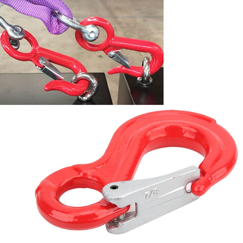 2Ton Round Fixed Eye Lifting Hook with Latch Alloy Steel Crane Hoist Hook for Ship Construction