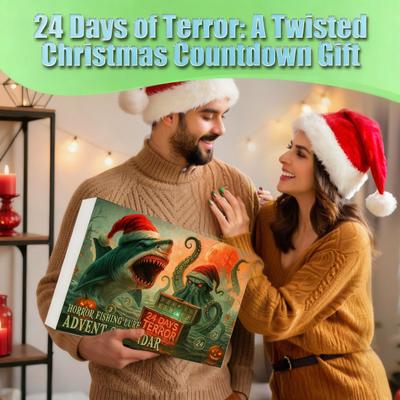 2025 Fishing Advent Calendar Christmas Countdown Calendar with 24 Baits 24 Days Fishing Lures Set for Men Dad Teen Anglers