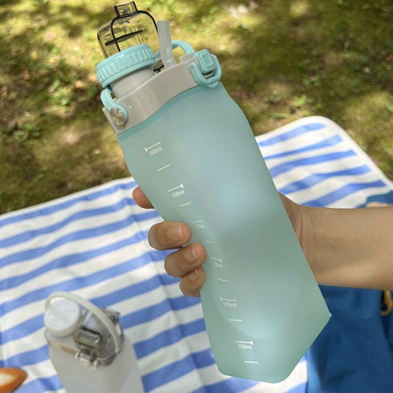 Reborn. J Mudita Platinum Silicone Water Bottle Foldable Roll-Up Tumbler 600ml / Portable Straw Tumbler