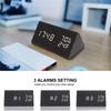 Simple LED Alarm Clock Sound Control Night Light Silent USB Charging Humidity Temperature Detection Bedside Table Alarm Clock