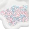 ABS Non-Porous Pearl-Plated Colored Round Beads for DIY Crafts and Fashion Accessories