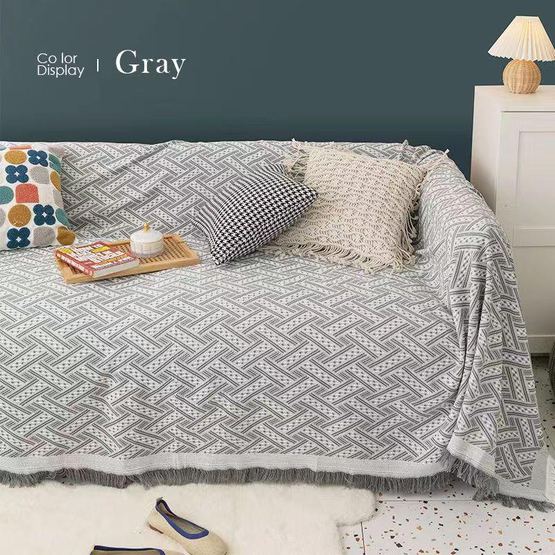 Nordische Vollbezugs-Sofa-Decke und Kissenbezug - Ganzjahresnutzung