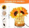 Nightstand Table Lamp Rechargeable Bedroom Bedside Decorative Lamp Crystal Flower Rose For Girl Valentine's Day Birthday Gift