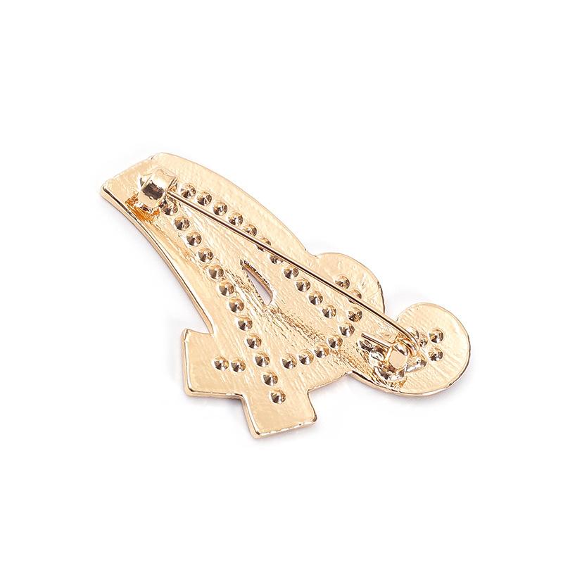 Fashion Women Rhinestone Brooch A-Z English Letter Metal Corsage Pins Crystal Alphabet Jewelry Shirt Clothes Accessories Gift