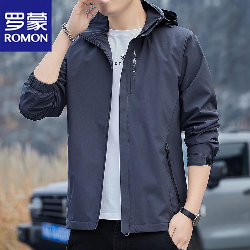 

ROMON Men s Hooded Casual Jacket 5XL