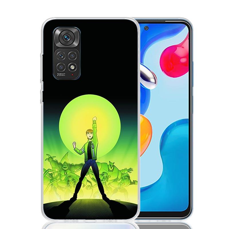 Cartoon Ben 10 Phone Case For Xiaomi Redmi Note 15 14 13 12S 12 Pro Plus 11S 11E 11 11T 10S 10 Art Soft Pattern Cover Redmi Note