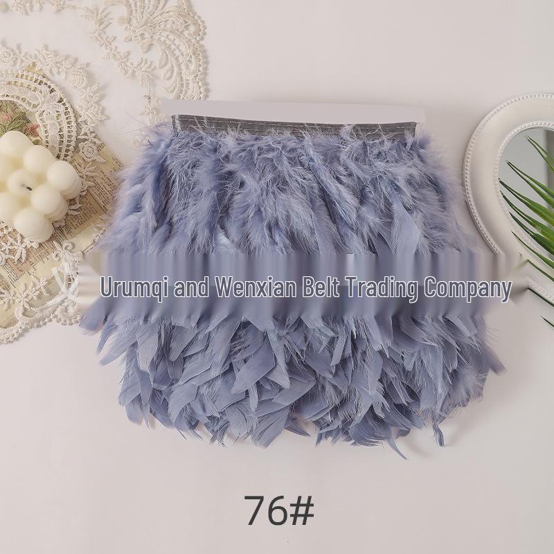 10-15CM Turkey Feather Trim for Clothing, DIY, and Jewelry Decor