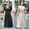 Elegant Summer Short Sleeve Dress for Middle-Aged and Elderly Women - New 2026 Chinese Style