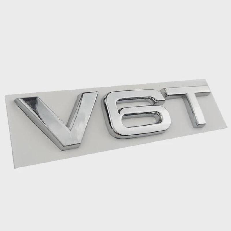 Car Styling 3D Metal V6T V8T V6 V8 T Fender Side Body Emblem Tail Trunk Fender Badge Sticker For A4 A3 A5 A6 A1 Q3 Q5 Q7