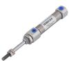 1pc Mini Stainless Steel Dual Acting Stoke 15mm 0.6inch Air Pneumatic Cylinder Max. 1Mpa