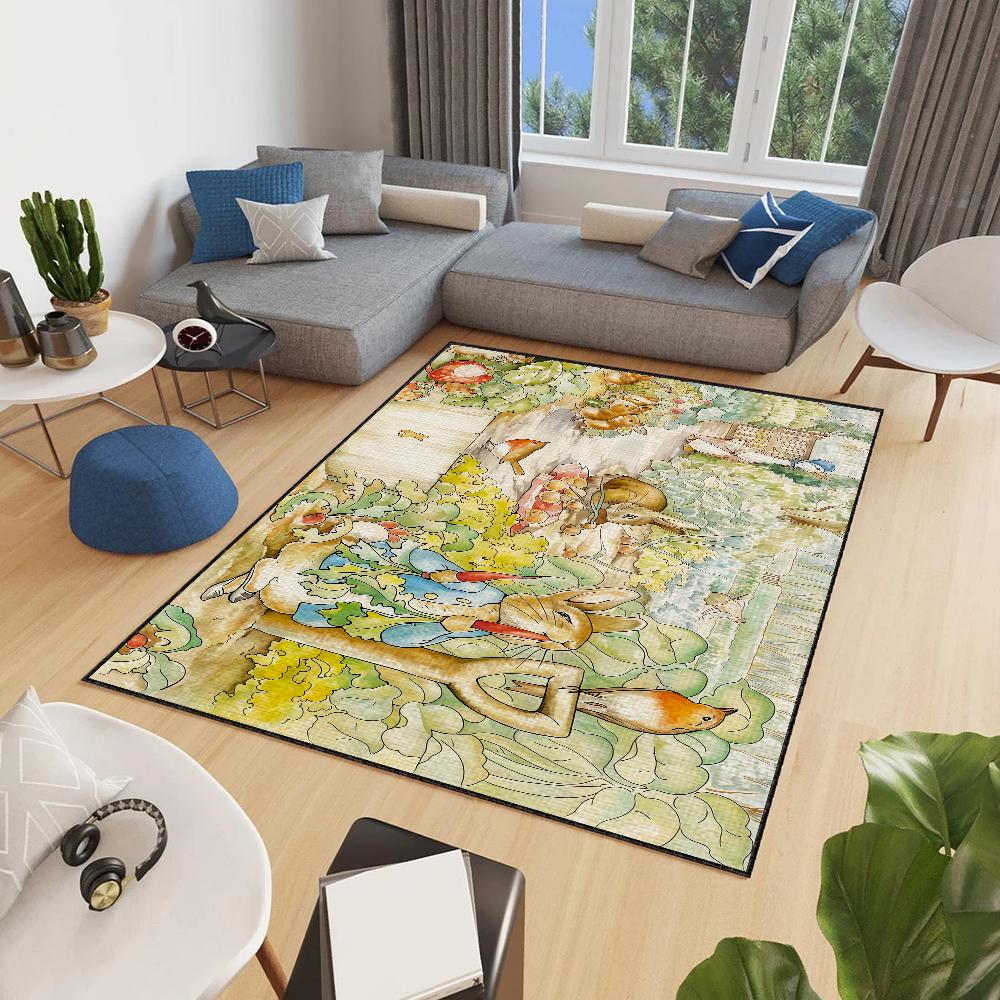 fairy tale picture book Cute P-Peters Rabbit Kitchen Bedroom Bath Home Rug Carpet Living Room Entrance Decoration Floor Mat