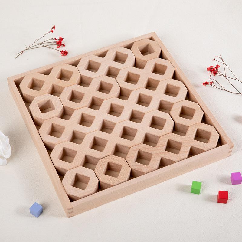 Rainbow Translucent Gemstone Building Blocks Large Particle Cube Building Baby Early Education Toys