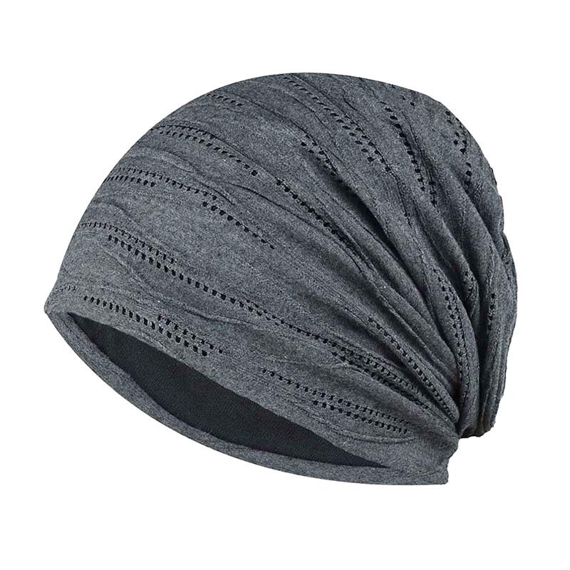 1Pc Thin Elastic Slouchy Lightweight Headscarf Cap Breathable Unisex Casual Beanie Trendy Solid Color