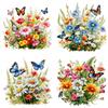 Painted Butterfly Flowers Small Grass Wall Sticker Toilet Bathroom Refrigerator Wall Sticker Living Room Bedroom Decoration Painting