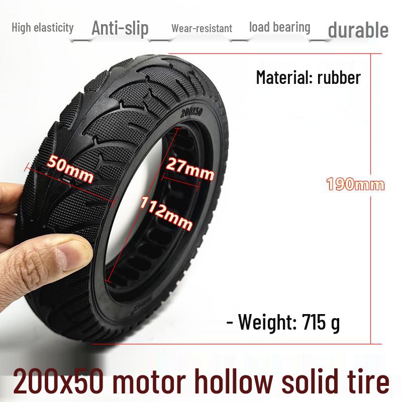 8" Shengte 200x50 Small Electric Scooter Rear Wheel Brushless Motor Hub with Solid Honeycomb Tire