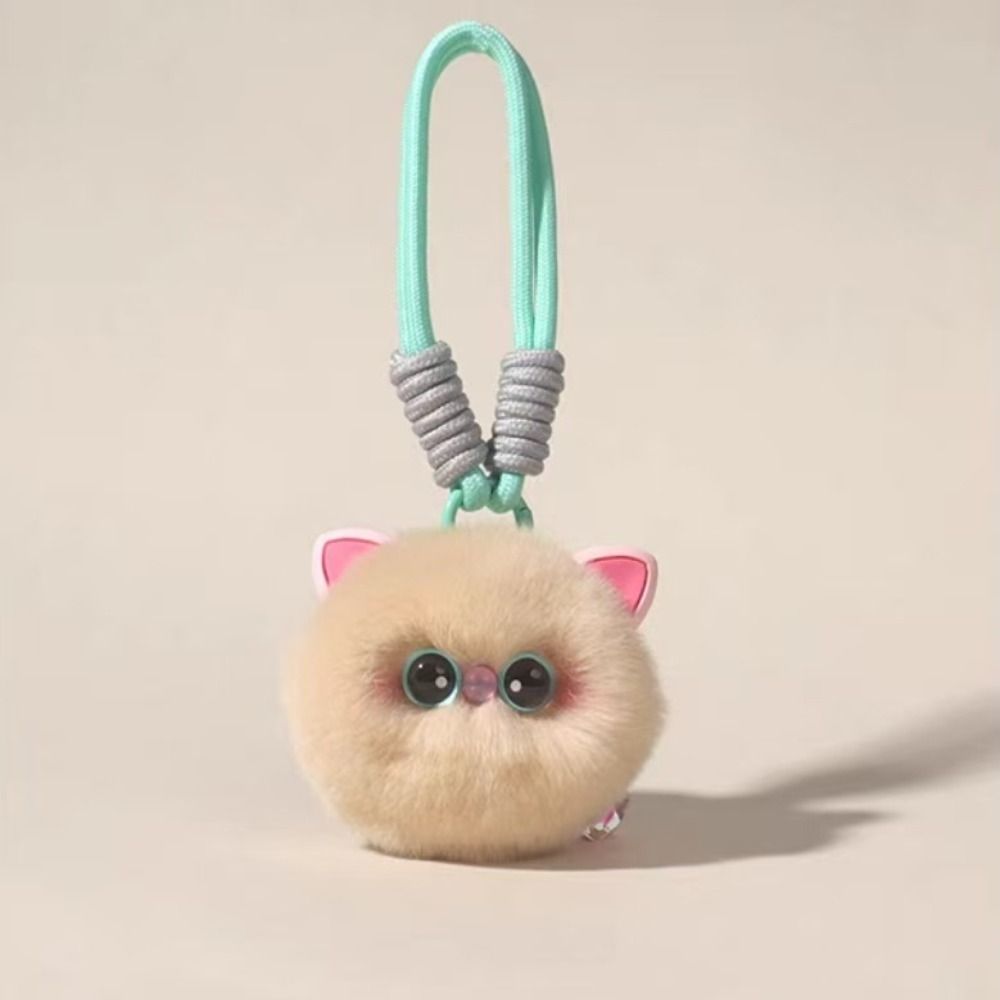 Taschenanhänger Katze Plüsch Anhänger Felliger Plüschball Schlüsselanhänger Imitation Kaninchenfell Schlüsselanhänger Frauen Mädchen
