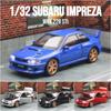 1/32 Subaru Impreza WRX 22B STI Toy Car Model Diecast Metal Vehicle Miniature Sound & Light Pull Back Collection Gift Kid