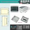 HT-Circuit Waterproof Outdoor Distribution Box for Construction and Household Electric Metering, Surface Mounted Switch Box.