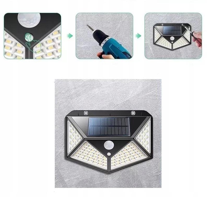 Solar Lamp with Motion and Twilight Sensor Super Bright Yx-100