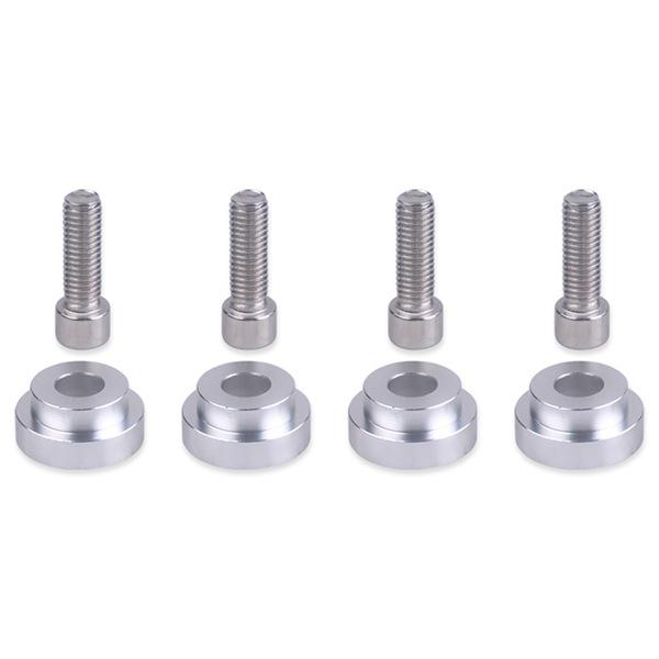 Set of 4 Silver Metal Gearbox Socket Shift Lever Screws for Honda Cars