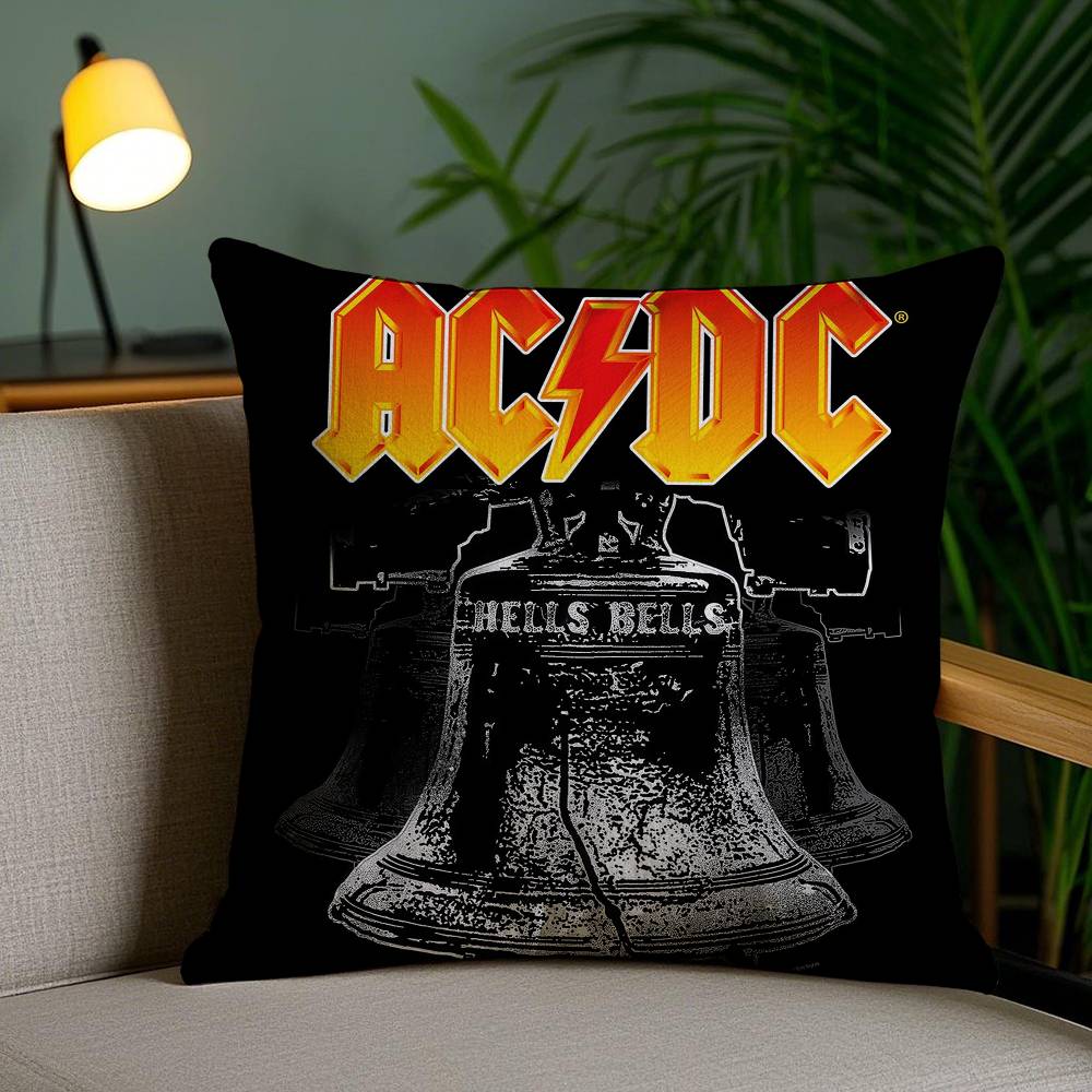 ACDC Band Klassiskt Vintage Kuddfodral Anti-kvalster Osynlig Dragkedja Soffa Säng