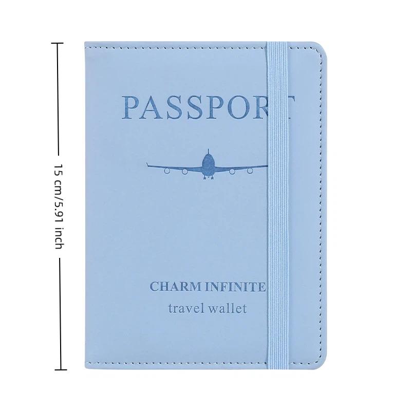 Custodia per passaporto impermeabile, custodia da viaggio in pelle PU, portafoglio per carte di credito, grazioso libretto per passaporto per donne/uomini