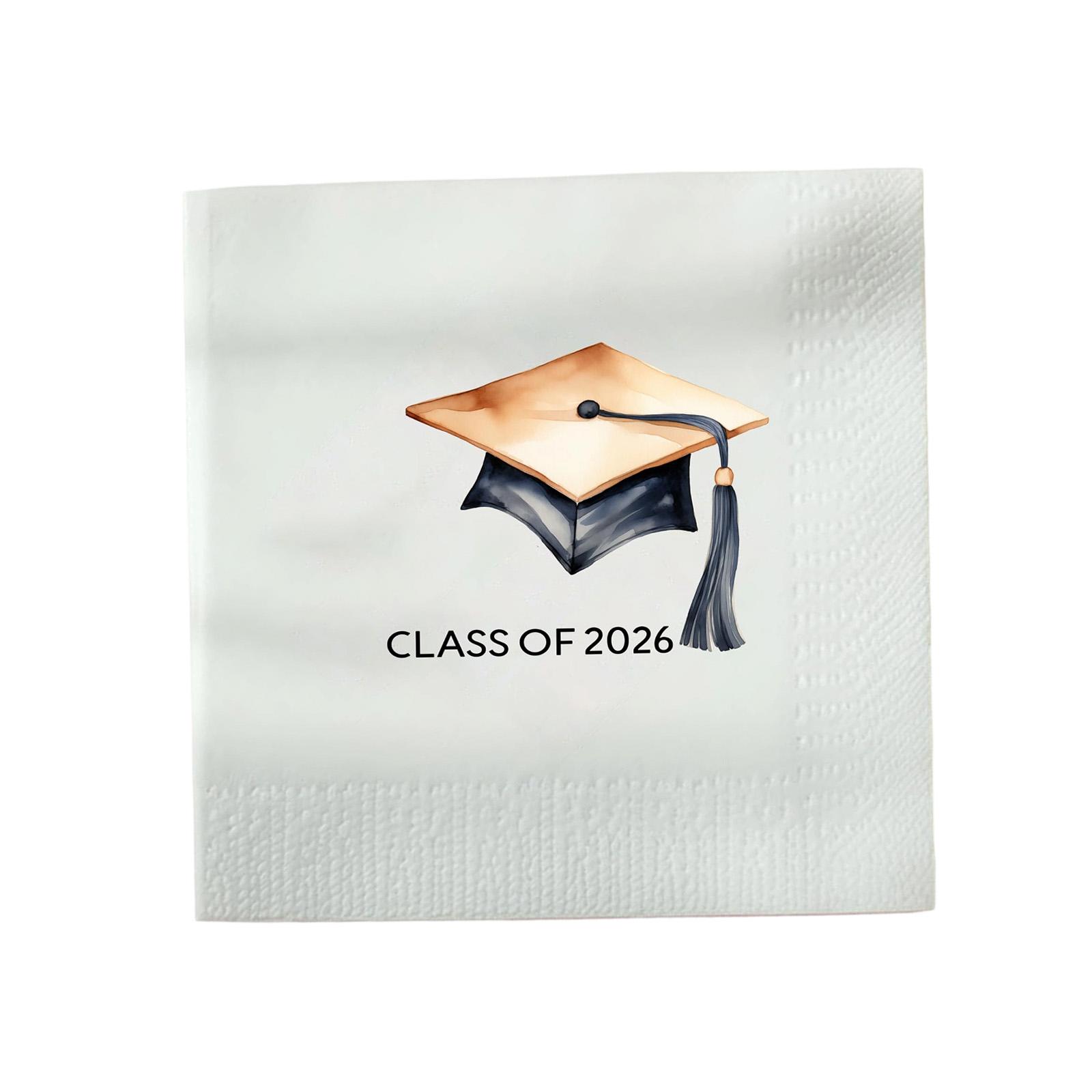 

Graduation Party Napkins Class of 2026 Paper Napkins Disposable Graduation Celebration Supplies for Party Tableware One Size