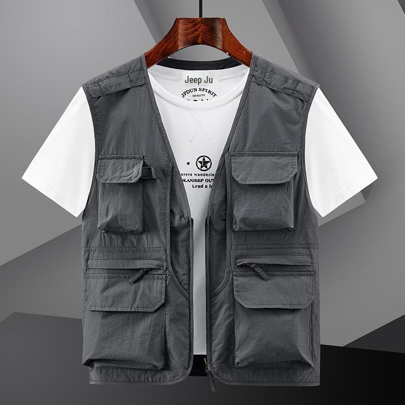 Quick-Dry Multi-Pocket Outdoor Vest for Photography, Fishing, and Mountaineering