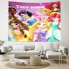 Custom Name Princess Print Tapestry, Backdrop, Easy Setup, Ideal for Bedroom, Office & Living Room, with Aesthetic Wall Hanging Decor.
