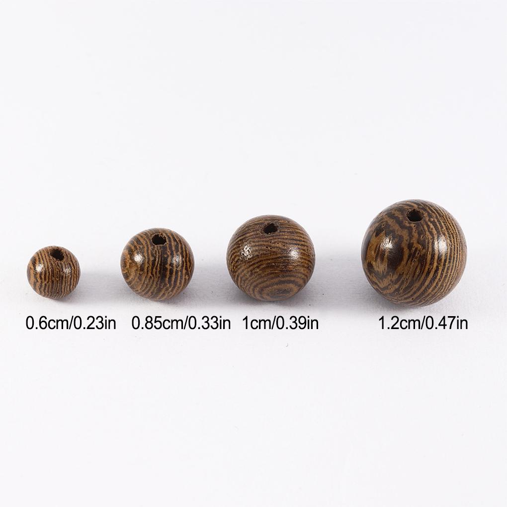 Perles en Bois Naturel Rondes Accessoires de Bijoux Sans Éclats Sans Forme Étrange Perles Libres avec Trou Mode Rétro Fabrication de Colliers