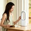 1-Speed Quiet USB Bladeless Fan with LED Night Light, Portable Table Cooling Fan for Bedroom Office Home Personal Air Circulator